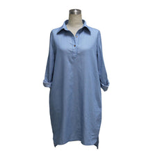 New Women's Casual Loose Short Mini Dress Denim Ladies Long Sleeve Shirt Dresses SM6