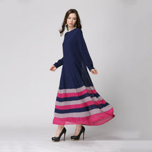 New Women's Sheer Chiffon Islamic Wear Abaya Jilbab Hijab Muslim Rainbow Dress PY3 SM6