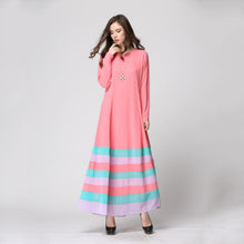 New Women's Sheer Chiffon Islamic Wear Abaya Jilbab Hijab Muslim Rainbow Dress PY3 SM6