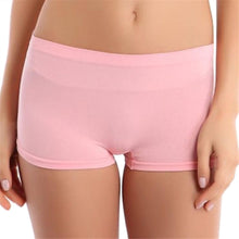Attractive Women Boyshorts Sexy Cotton Panties Seamless Underwear Intimates Briefs Knickers Solid Color SM6