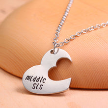style broken heart 3 parts pendant necklace Sister Necklace Matching "Big middle Little "Sister Necklace Gift For Family SM6