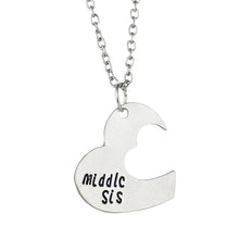 style broken heart 3 parts pendant necklace Sister Necklace Matching "Big middle Little "Sister Necklace Gift For Family SM6
