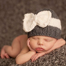 born Baby Kids Girls Boys Lovely Bowknot Knitted Crochet Cap Warm Hat Pography Props Caps SM6