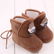 born Boys Girls Cartoon Prewalker Fleece Boots Baby Toddler Indoor Crib Shoes PY5 SM6