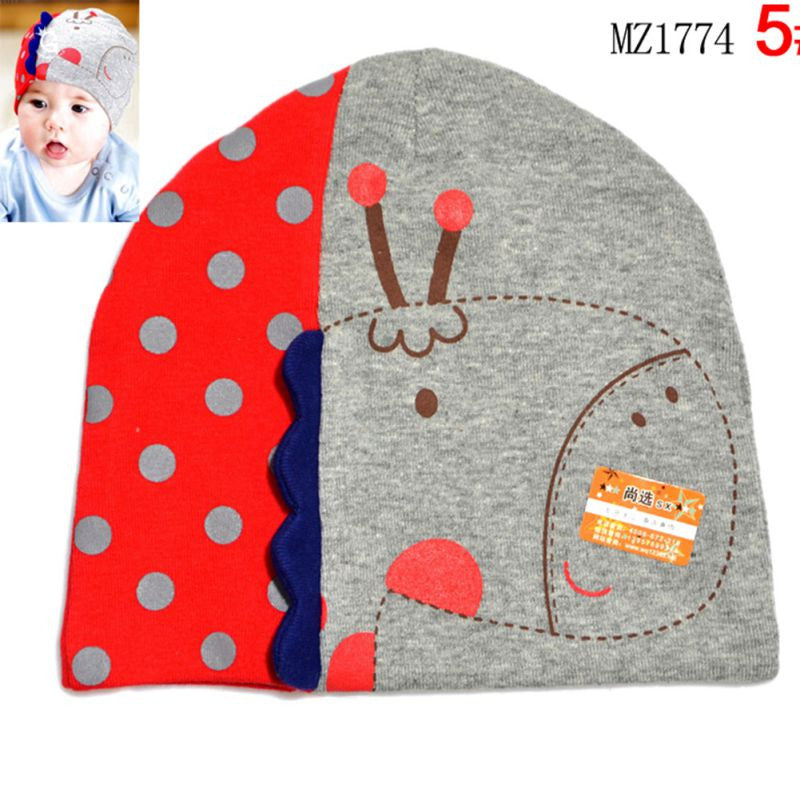 Newest style 100% cotton children cartoon baby knitted hat 6 to 10 Months child kids baby hat SM6