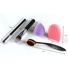 Newly Design 3pcs Makeup Brushes Toothbrush Oval Brush Foundation Brushes Cosmetic Puff SM6