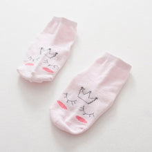 Nice Baby Cartoon Yellow/Pink Cotton Blend Ankle Slipper Anti Slip Soft Socks 0-4 Y SM6