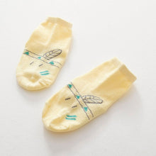 Nice Baby Cartoon Yellow/Pink Cotton Blend Ankle Slipper Anti Slip Soft Socks 0-4 Y SM6