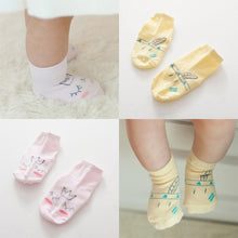 Nice Baby Cartoon Yellow/Pink Cotton Blend Ankle Slipper Anti Slip Soft Socks 0-4 Y SM6