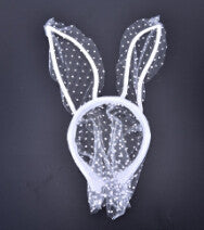 Novelty Mask Bunny Ears Veil Rabbit Ear Headb s Adult Sexy Black Eye Hair Accessories Women Lace Sexy Hair B  Halloween Acc SM6