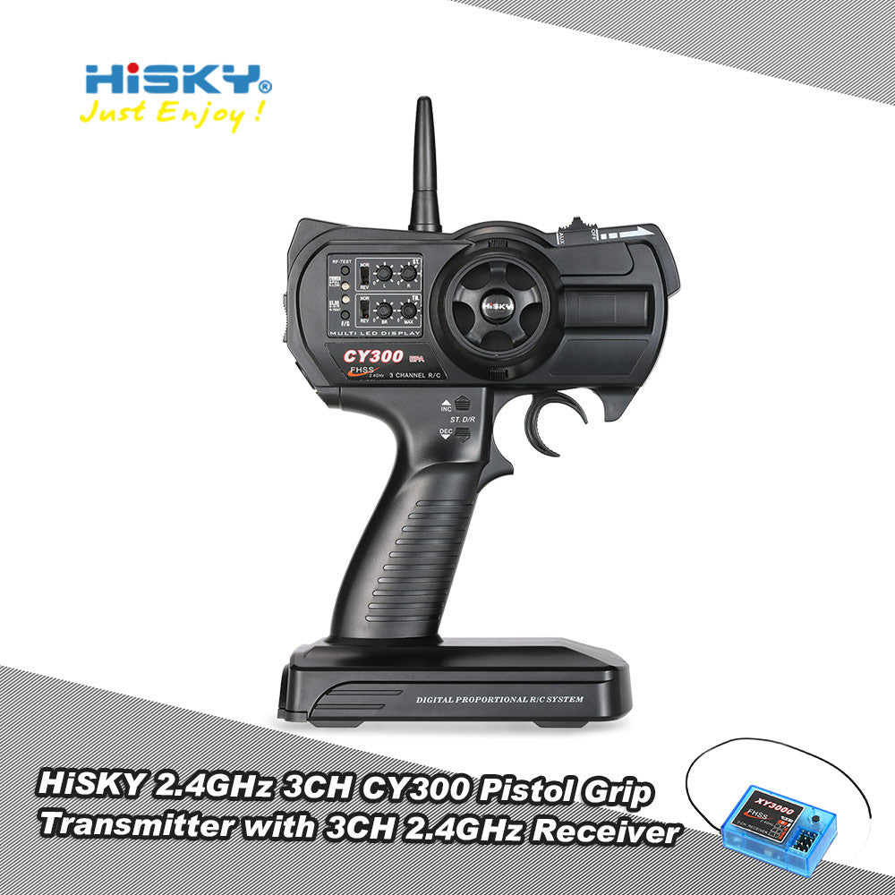 Original HiSKY CY300 24GHz 3CH FHSS Pistol Grip Transmitter and