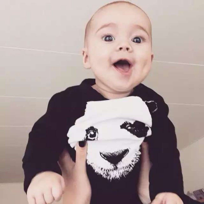 PRO Baby Siamese clothes The panda cartoon jumpsuits baby boy clothes Long sleeve girls clothes style suits SM6