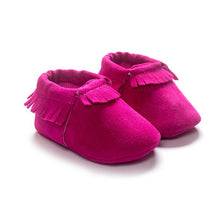 PU Suede Leather Newborn Baby Boy Girl Moccasins Soft Moccs Shoes 13 Colors Bebe Fringe Soft Soled Non-slip Footwear Crib Shoe SM6
