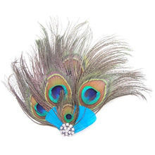 Peacock Feather Rhinestone Hairpin Hair Clips Dance Party Wedding Hair Band Wear SM6