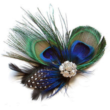 Peacock Feather Rhinestone Hairpin Hair Clips Dance Party Wedding Hair Band Wear SM6