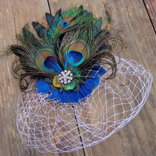 Peacock Feather Rhinestone Hairpin Hair Clips Dance Party Wedding Hair Band Wear SM6