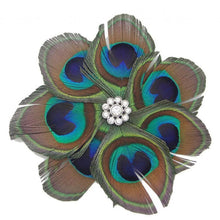 Peacock Feather Rhinestone Hairpin Hair Clips Dance Party Wedding Hair Band Wear SM6