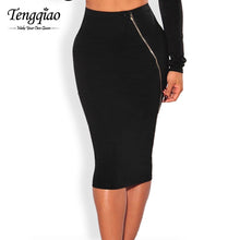 Pencil Skirt High Waist  Good Stretch Lift The Hips One Step  Bandage Black Skirt Casual Long Tight Skirt SM6