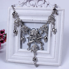 Pirates of the Caribbean Design Choker Jewelry Vintage Bones Chains Rhinestones Skulls Pendants Necklaces SM6