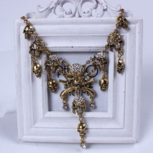 Pirates of the Caribbean Design Choker Jewelry Vintage Bones Chains Rhinestones Skulls Pendants Necklaces SM6