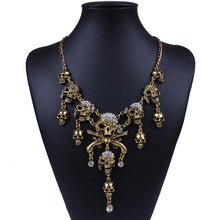 Pirates of the Caribbean Design Choker Jewelry Vintage Bones Chains Rhinestones Skulls Pendants Necklaces SM6
