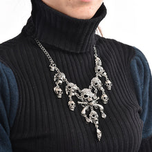 Pirates of the Caribbean Design Choker Jewelry Vintage Bones Chains Rhinestones Skulls Pendants Necklaces SM6