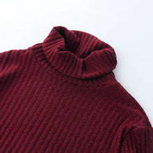 Plus Size Women Knitted Dress Solid Turtleneck Sweater Dress Long Sleeve Casual Party Mini Dress Long Ladies Pullover SM6