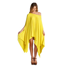 Plus Size Women Dress Off Shoulder Asymmetric Hem Mid-Calf Dress Robe Sexy Long Boho Party Dress Vestidos Plus Size XXXL SM6