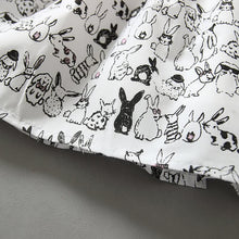 Pro Baby Girl Sleeveless Cartoon Dress Infant White Bunny Rabbit Print Ball Gown Tutu Dress Casual Kids Easter Clothes SM6