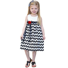 Pro Flower Kids Dress Princess Girl Dress Striped Party Costume For Girls Dresses Children Clothing LE2 SM6