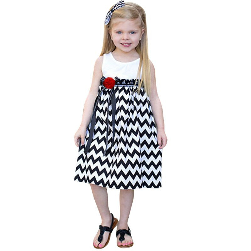 Pro Flower Kids Dress Princess Girl Dress Striped Party Costume For Girls Dresses Children Clothing LE2 SM6