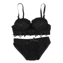 Pro Women Push Up Bra Set Girl Floral Lace Underwear Set Underwire Brassiere Outfit LE2 SM6