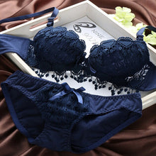Pro Women Push Up Bra Set Girl Floral Lace Underwear Set Underwire Brassiere Outfit LE2 SM6