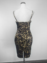 Pu Leather Dress   Backless Sexy Dress Club Wear Back Split Party Night Long Bodycon Leopard Dress SM6