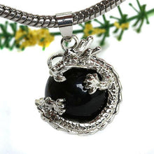 Punk Gems Dragon Wrap Inlaid Ball Charm Pendant Bead For Necklace Fashion Jewelry SM6