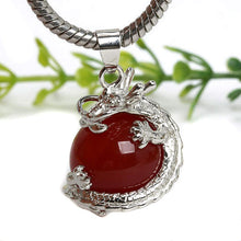 Punk Gems Dragon Wrap Inlaid Ball Charm Pendant Bead For Necklace Fashion Jewelry SM6