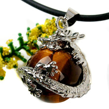 Punk Gems Dragon Wrap Inlaid Ball Charm Pendant Bead For Necklace Fashion Jewelry SM6