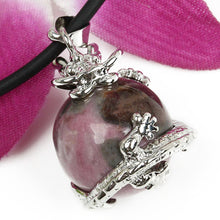 Punk Gems Dragon Wrap Inlaid Ball Charm Pendant Bead For Necklace Fashion Jewelry SM6