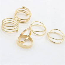 Punk Style Gold Sliver Knuckle Rings for women Finger Ring Gift 6pc Unique Ring Set SM6