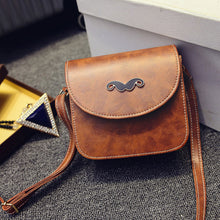 Retro Women Crossbody Bags Beard PU Leather Shoulder Messenger Bag Small Handbag Satchel Women Tote Bag Bolsa SM6