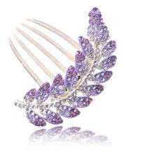 Rhinestone Purple Hair Accessories Floral Hair Clips Hairpin Hair Stick Leaves Jewelry SM6