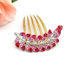 Rhinestone Purple Hair Accessories Floral Hair Clips Hairpin Hair Stick Leaves Jewelry SM6