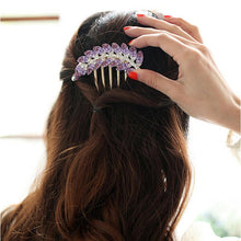 Rhinestone Purple Hair Accessories Floral Hair Clips Hairpin Hair Stick Leaves Jewelry SM6