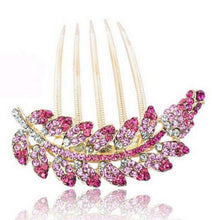 Rhinestone Purple Hair Accessories Floral Hair Clips Hairpin Hair Stick Leaves Jewelry SM6