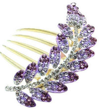 Rhinestone Purple Hair Accessories Floral Hair Clips Hairpin Hair Stick Leaves Jewelry SM6