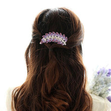Rhinestone Purple Hair Accessories Floral Hair Clips Hairpin Hair Stick Leaves Jewelry SM6