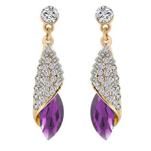 Rhinestone Water Drop Elegant Charm Earring Jewelry 5 Colors Women Statement Crystal Earrings SM6
