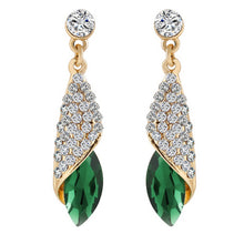 Rhinestone Water Drop Elegant Charm Earring Jewelry 5 Colors Women Statement Crystal Earrings SM6
