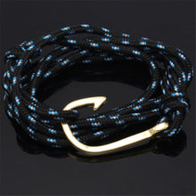Rope Fish Hook Bracelet for Men Wrap Hook bracelet men bracelet Black   Red Hook bracelet SM6