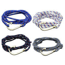 Rope Fish Hook Bracelet for Men Wrap Hook bracelet men bracelet Black   Red Hook bracelet SM6